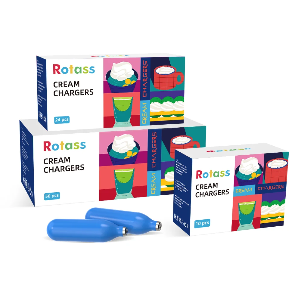 Rotass 99.95% high purity 8g cream whipper dessert tools type chargers sells well coffee cream chargers canister