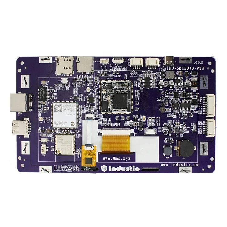 IDO-SBC2D07-V1-22EC SigmaStar SSD202 Linux 1,2 ГГц двухъядерный процессор с 7 дюймовым сенсорным экраном для EVB комплект встроенный двойной MAC