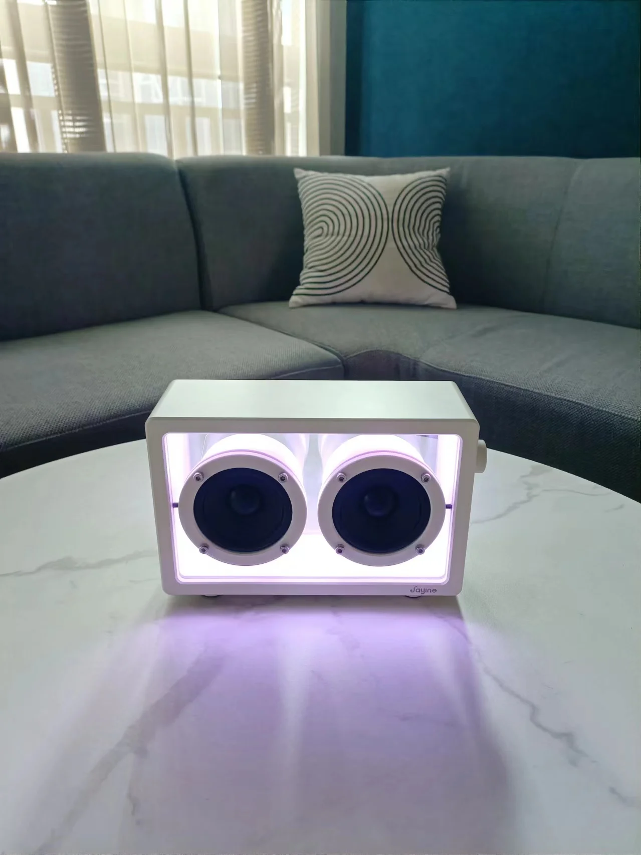 Cute Shower Speaker Portable Mini Wireless Bluetooth Audio Waterproof Outdoor Speakers with Wireless Charging for Bathroom