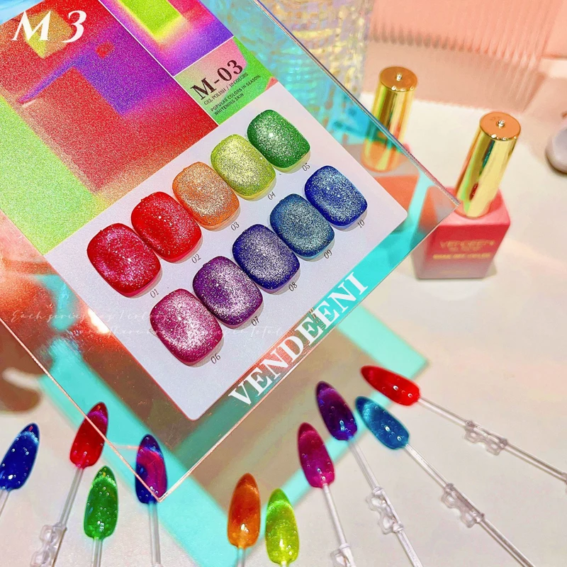 Vendeeni 10 Colors Cat Eye Gel Winter Style Wholesale Private Label Nail Supplies Nail Polish