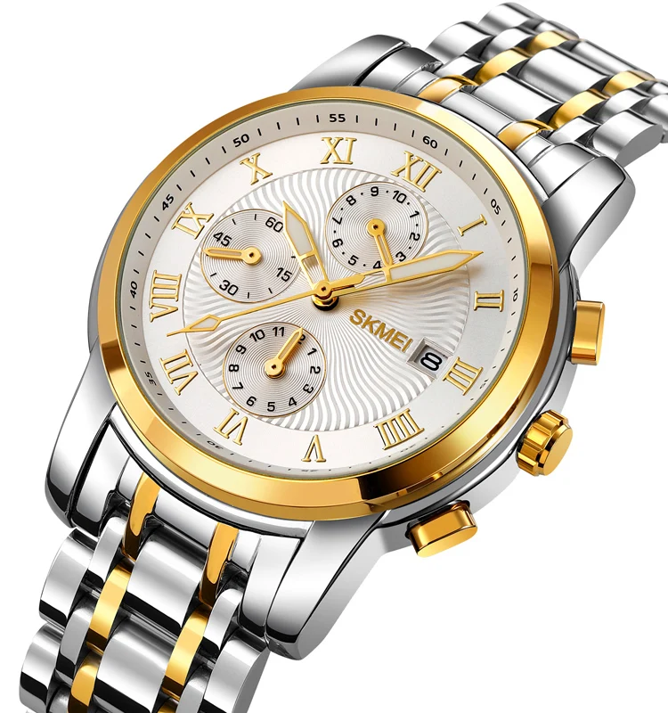 Skmei 2306 quartz japan movt stainless steel back bracelet fastrack watches for men