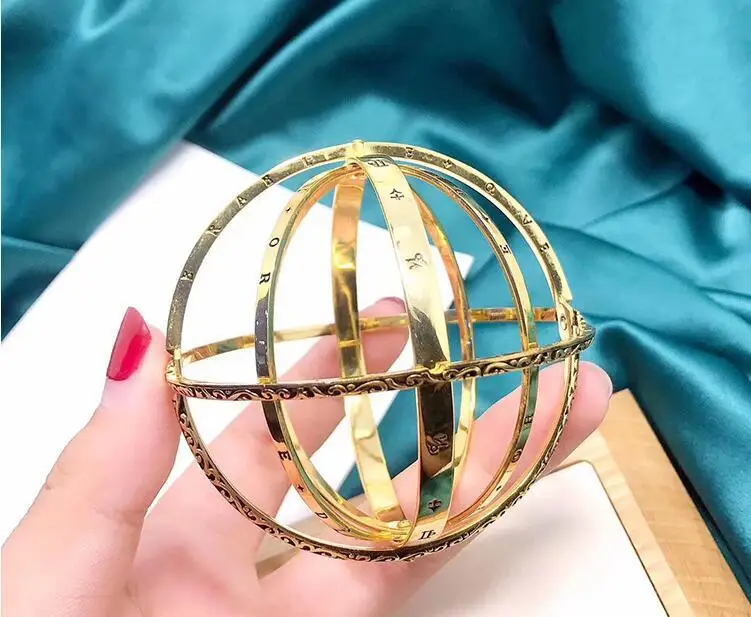 strosphere ring German retro open universe celestial sphere sterling silver ring