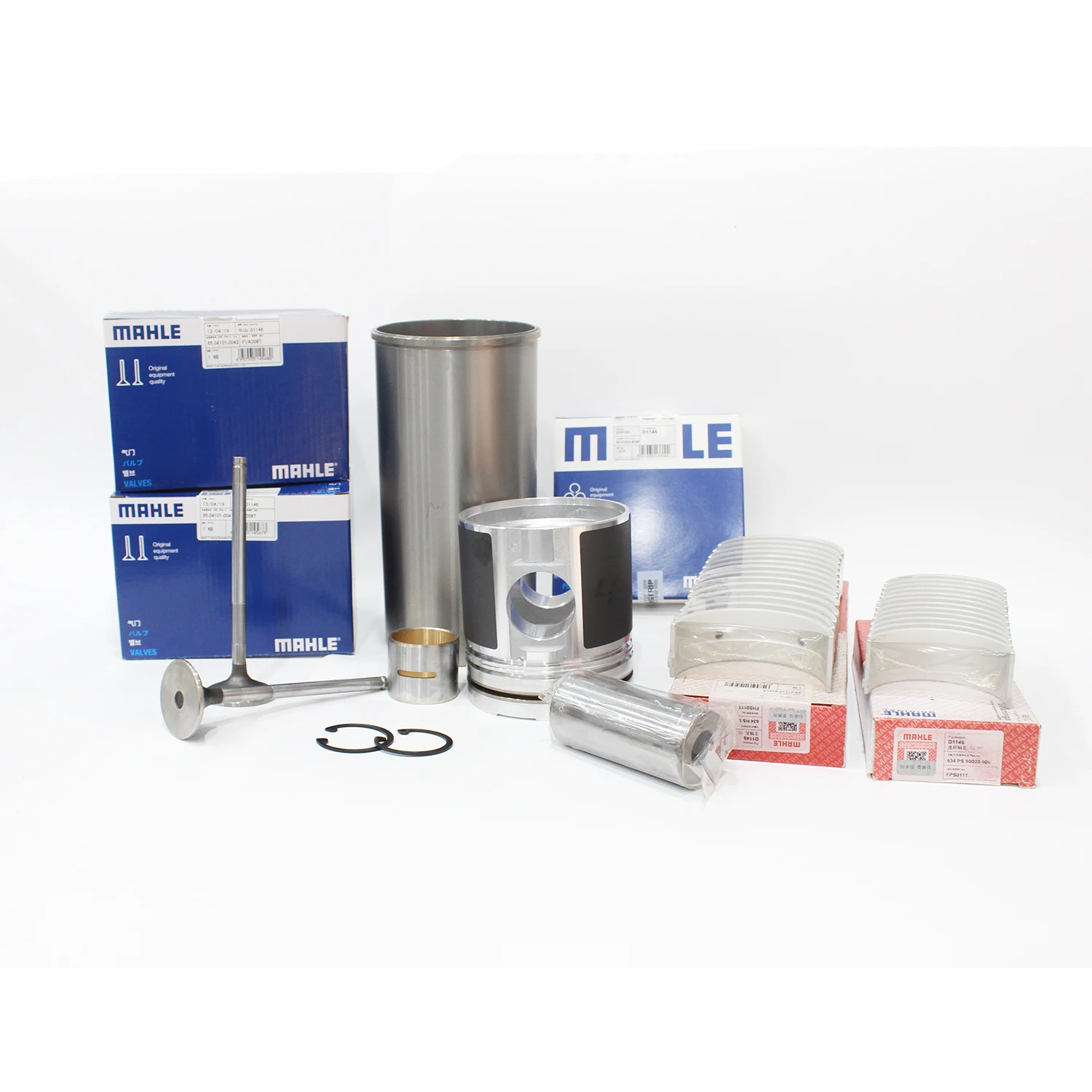 D1146 Overhaul Rebuild Kit MAHLE Cylinder Liner Kit for Doosan Daewoo Engine Parts Excavator DH220-3 DH280-3