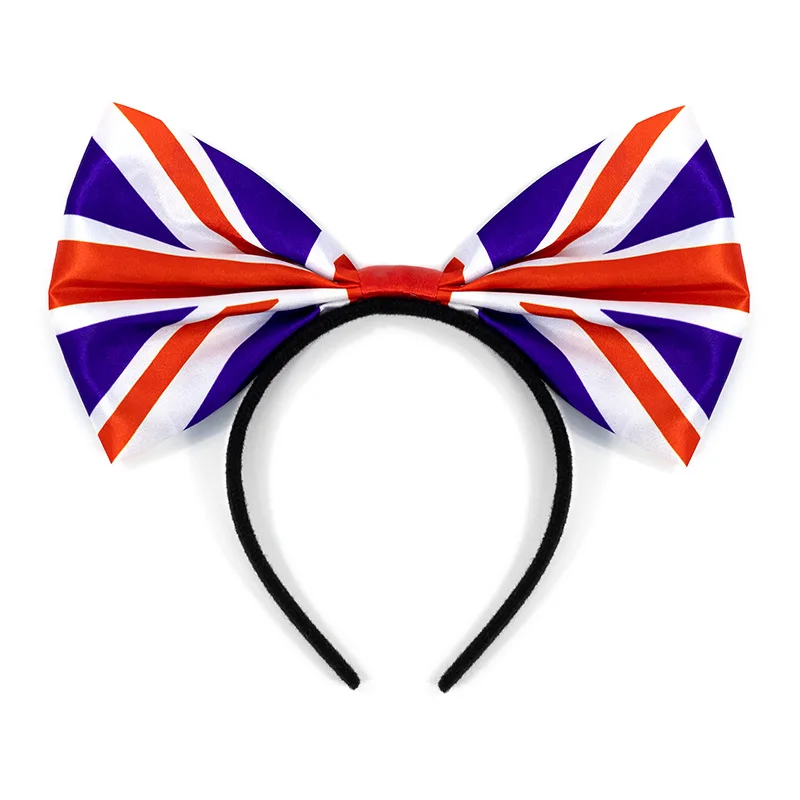 2022 Катар чемпионата мира по футболу с бантом большого размера, ткань флага спортивная повязка на голову с британским флагом Вентиляторы шары для аплодисментов в повязка на голову, повязка на голову