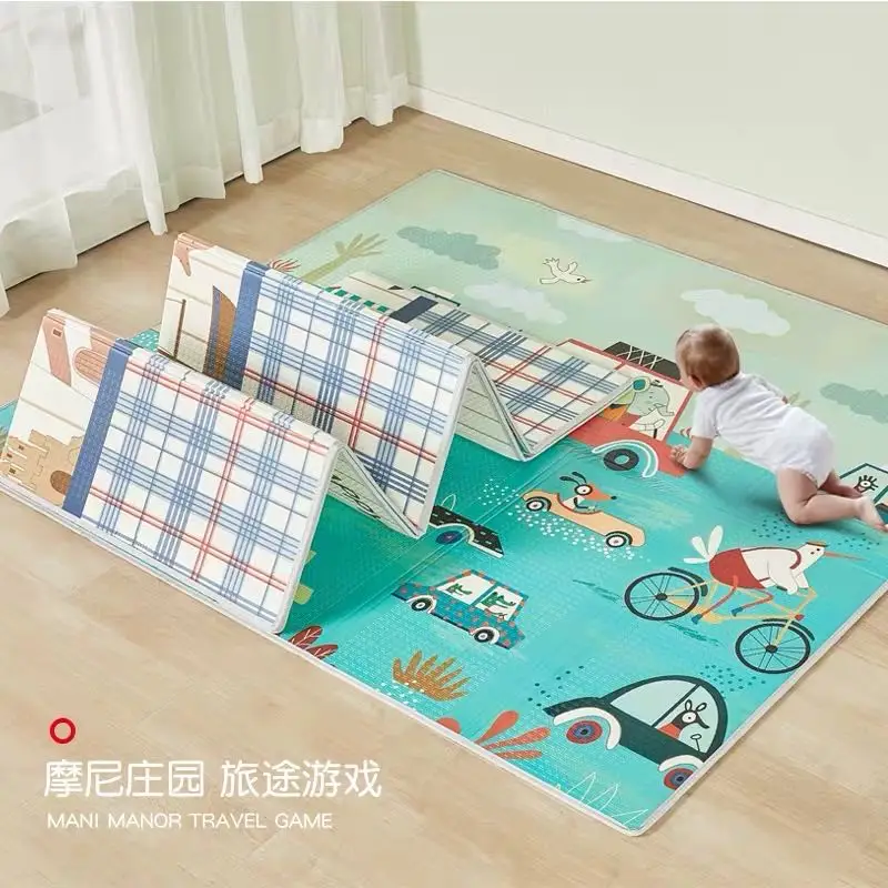 Baby Play Mat Soft Floor Playmat Foldable Crawling Carpet Game Waterproof Activity Rug Folding Blanket Educational Toys Gift