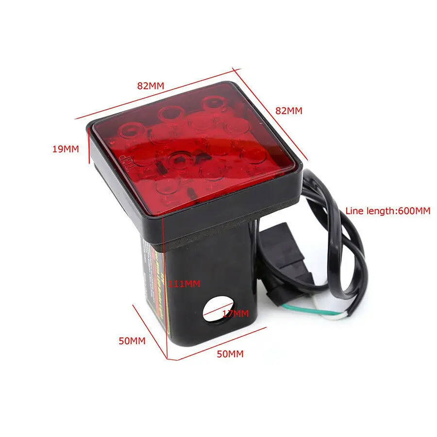 Trailer Hitch Cover with 12 LEDs Brake Light