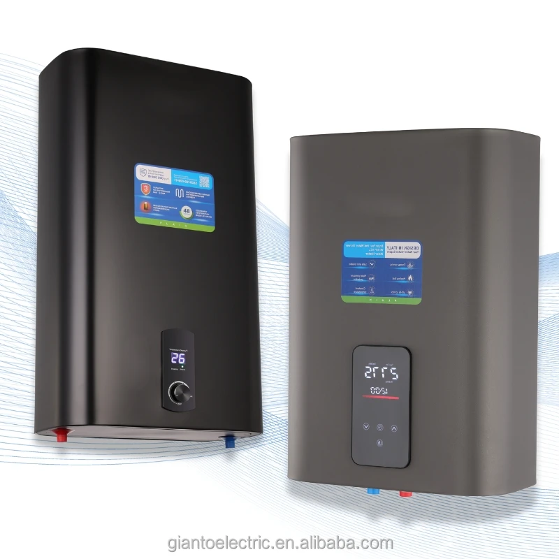 ANTO Flat Slim Vertical Horizontal Enamel Coating Wall Hung Water Boiler Geyser Double Dual Tank Storage Electric Water Heater