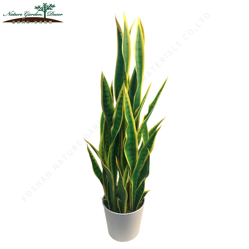 Высокое качество Крытый Sansevieria Laurentii завод магазин, отель искусственные дерево бонсай