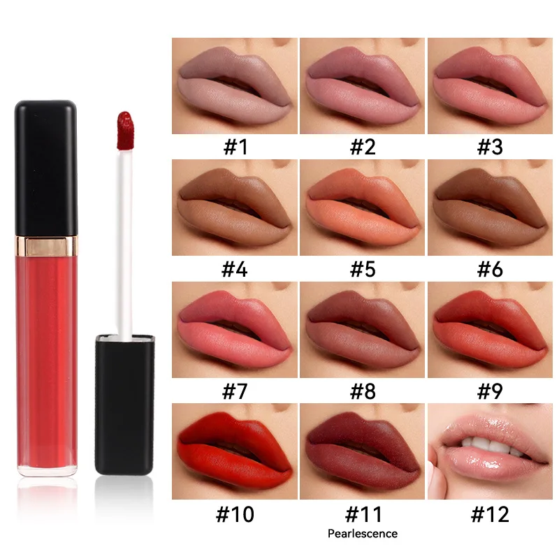 Hypoallergenic Vitamin E Vegan Lip Stick Long Lasting Waterproof Matte Liquid Lip Gloss Fawless Cheap Velvet Liquid Lipstick