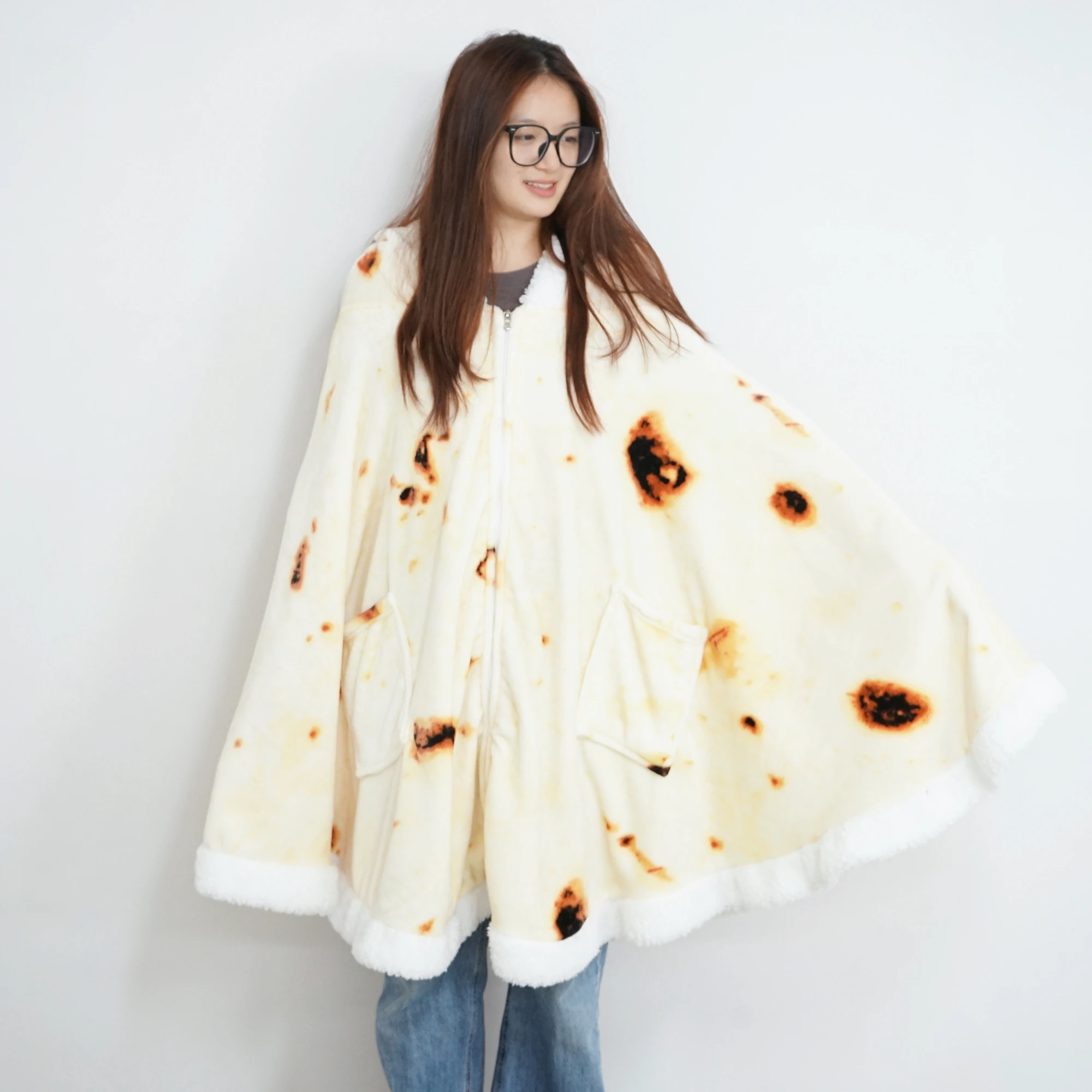 Wearable Blanket Shawl  burrito Throw Warm Poncho Soft Cold Watching TV Couch Sofa Chair Wrap Home Office School Travel