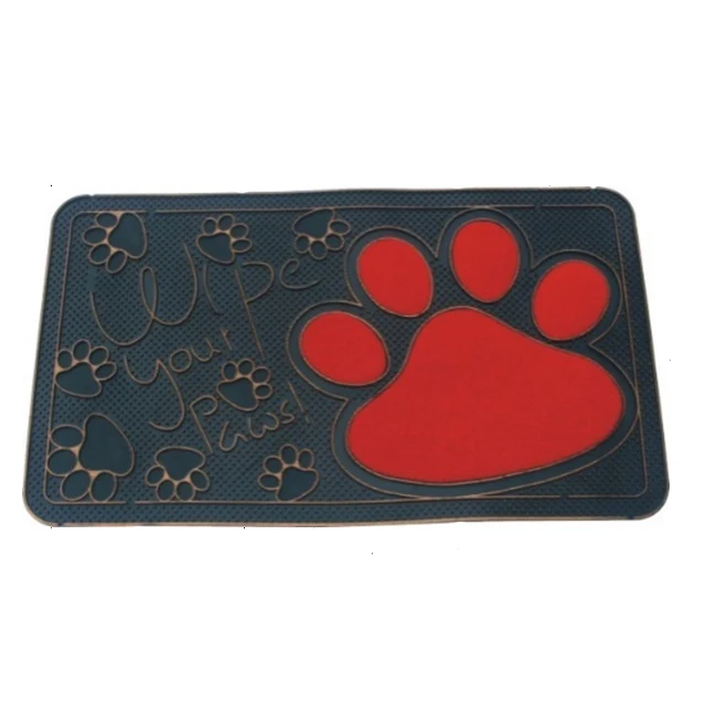 rubber Door Mat cute feet print Front Doormat Rugs waterproof Anti-Slip Backing carpet for Home Indoor Outdoor Floor Entrance