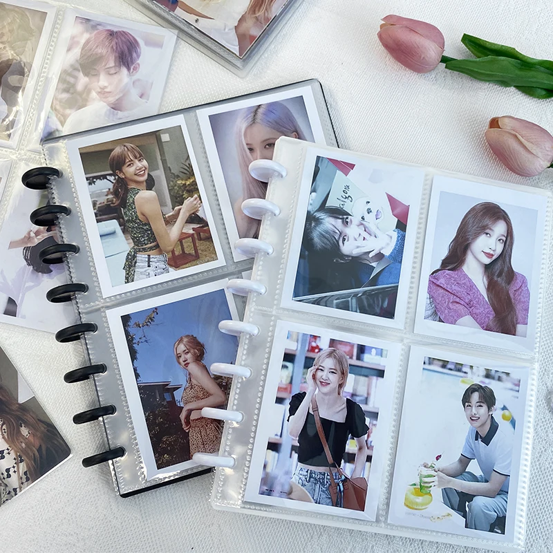 Custom 4 inch with 4 pockets disc bound  Kpop  Photo Album- use for bts album with high-capacity paper disc bind