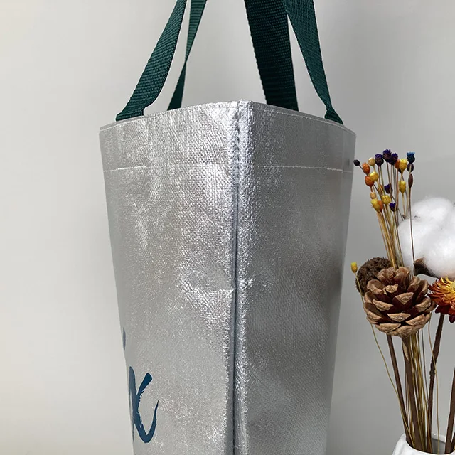 Biodegradable Cotton Laminated Non-Woven Bag Laminated Canvas Bags With Design Non Woven Food Laminate Pouch Tote Bag