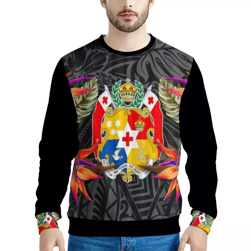 
Street wear workout hoody men gym clothing Tonga Polynesian Floral pattern hoodies vendors MOQ 1 sweatshirt tagless hoodies 2021 