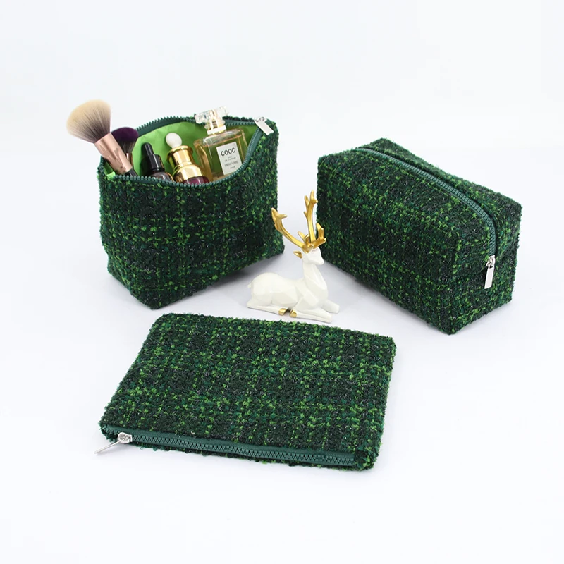 Fashion Eco Friendly Washable Travel Makeup Bag For Women Cotton Makeup Cosmetic Pouch Bag