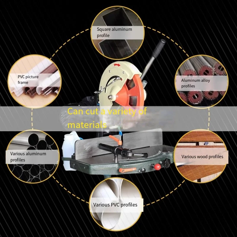 12 14 16 18 inch 45/90 Angle Adjustable Powerful and portable saw cutting machine for aluminum windows and doors cutting