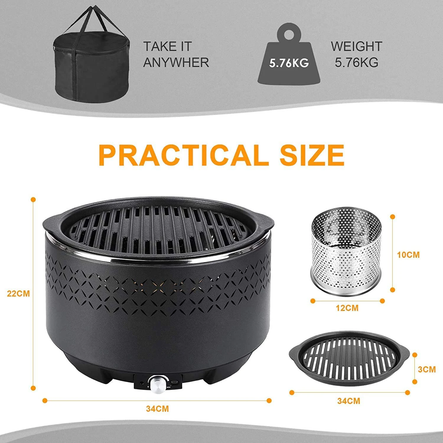 Portable vertical bbq barbecue hyundai front grille portable mini bbq grill charcoal grill pot