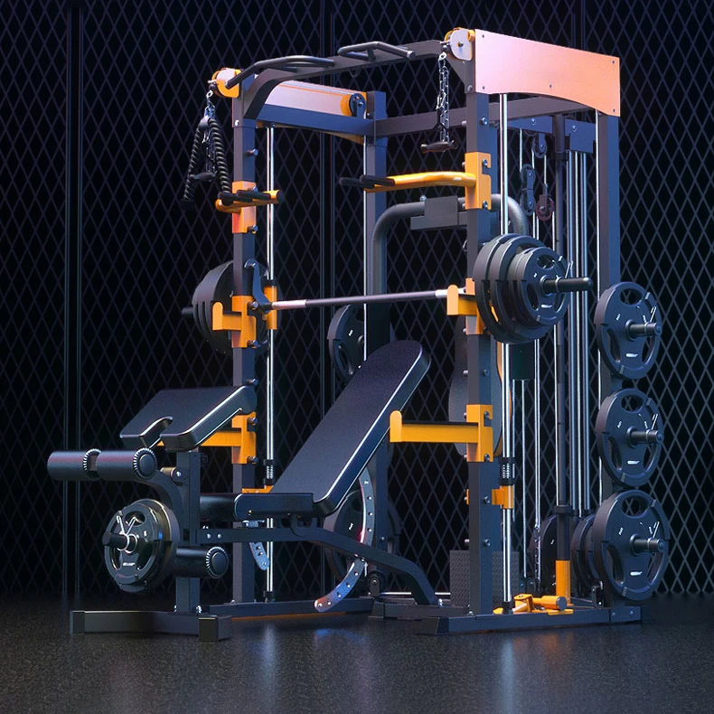 Factory Price Body Building Home Gym Fitness Equipment Multi-functional Power Cage Squat Rack Exercise Training Smith Machine