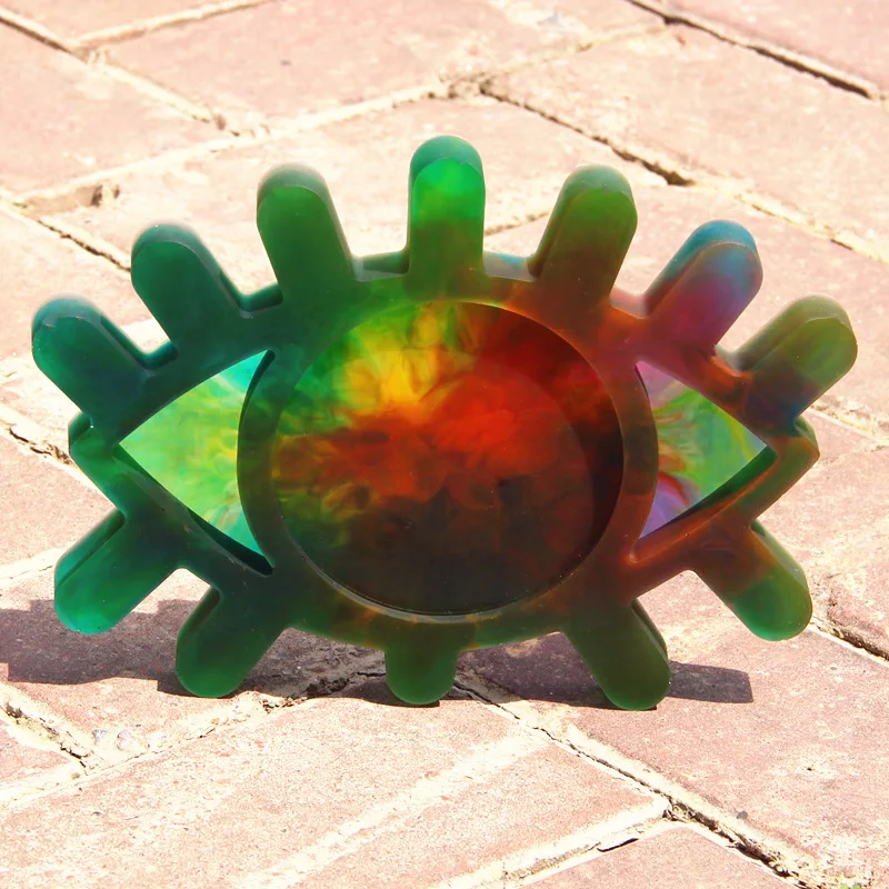 W026 блестящая силиконовая форма для макияжа глаз из смолы, фоторамка, украшение для дома, лоток для хранения, форма из эпоксидной смолы