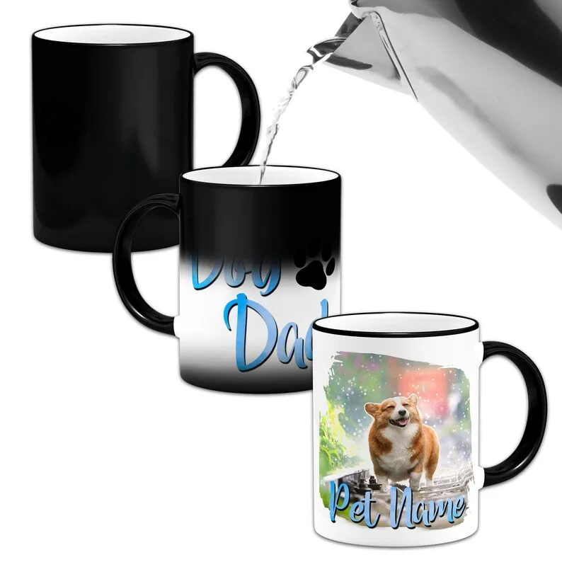 11oz Pets Heat Sensitive Color Changing Ceramic Coffee Mug
