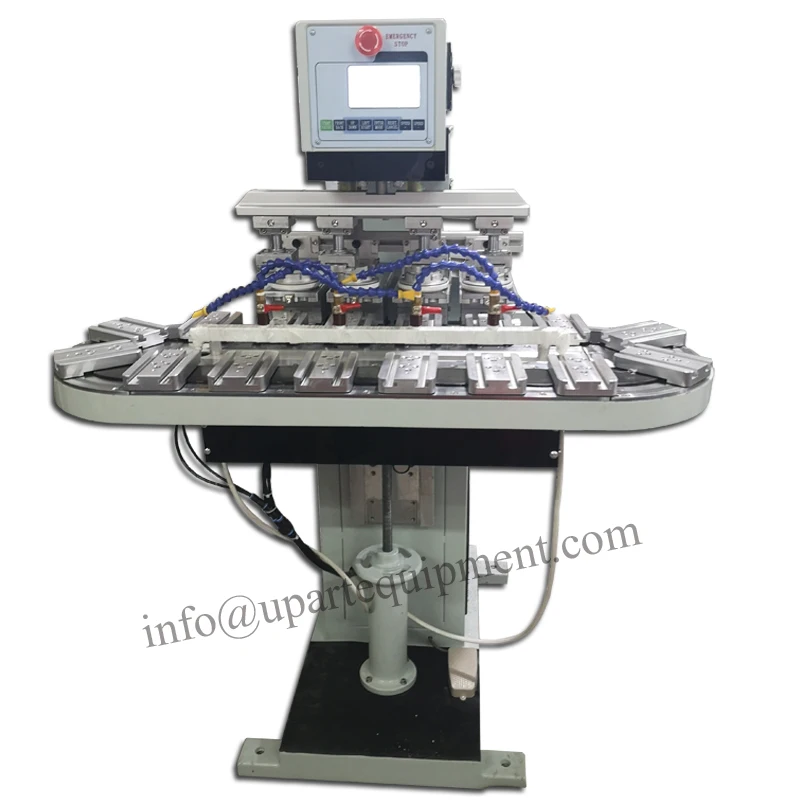 turntable 4 color pad printing machine for skateboard wheels