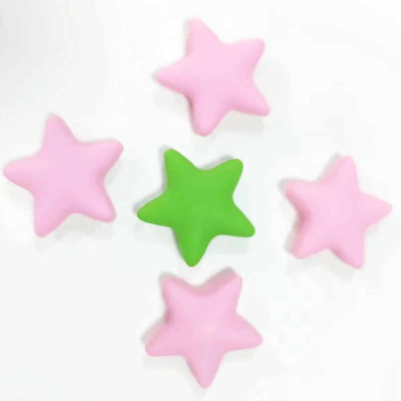 Customized Colorful Star Baby Dental Gel, DIY Comfort Hand String Silicone toys