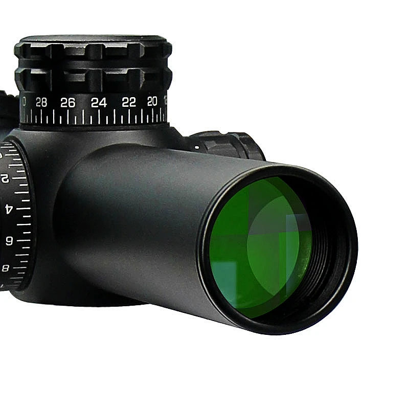 HD 1-6X24 IR LPVO Tactical Spotters Scope Waterproof Optical Sights Red Illumination Wide Field View Adjustable Compact Hunting