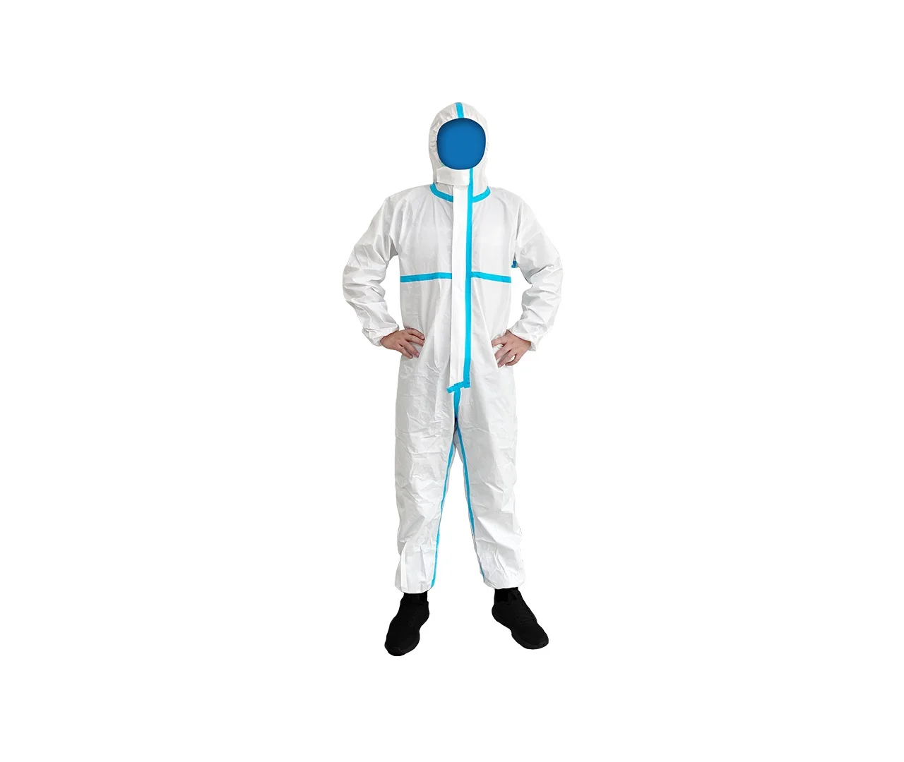 
PP PE Material Disposable Protective Coverall Virus Prevention Suit 