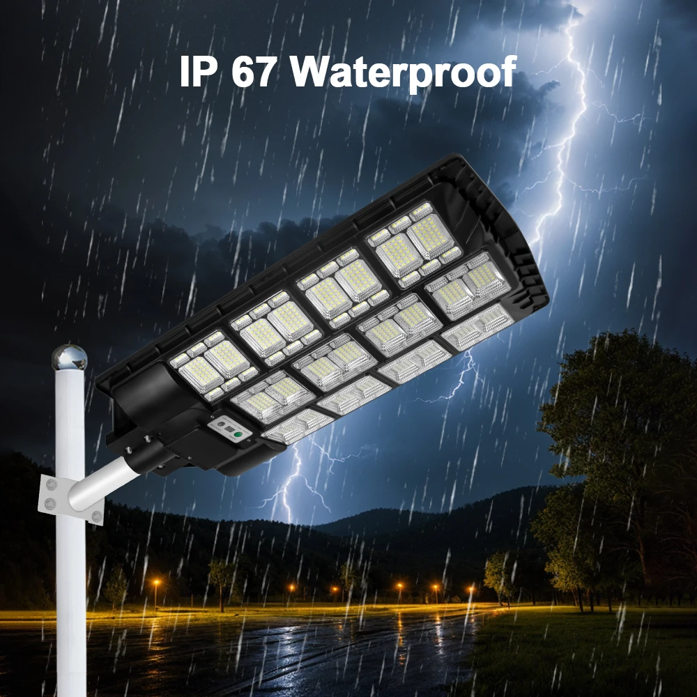 High brightness solar street light waterproof ABS material induction light High power battery powered super bright led light