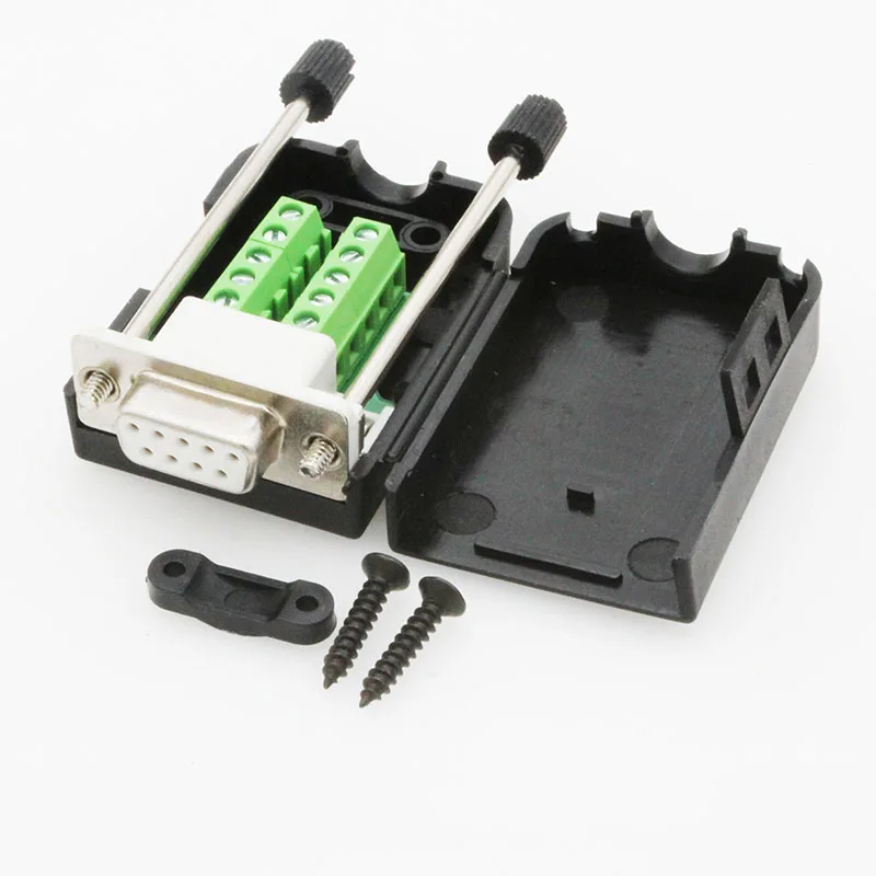 Serial port DB9 Solderless connectors RS232 RS485 9 Pin conversion terminal DB9 solderless male female terminal connectors