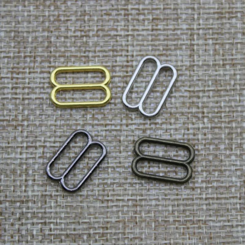 Wholesale ECO-Friendly Nick-Free Gold Plated Swimwear Buckles 6mm 8mm 10mm  Bra Ring And Strap Adjuster Slider
