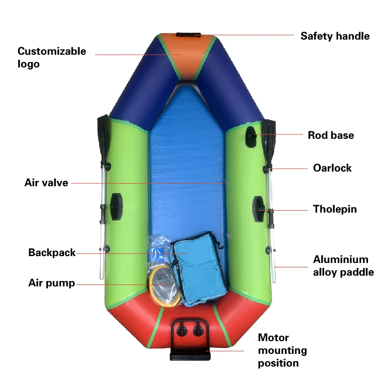 Inflatable kayak portable folding fishing boat outdoor water small fishing boat hovercraft canoe fishing boat