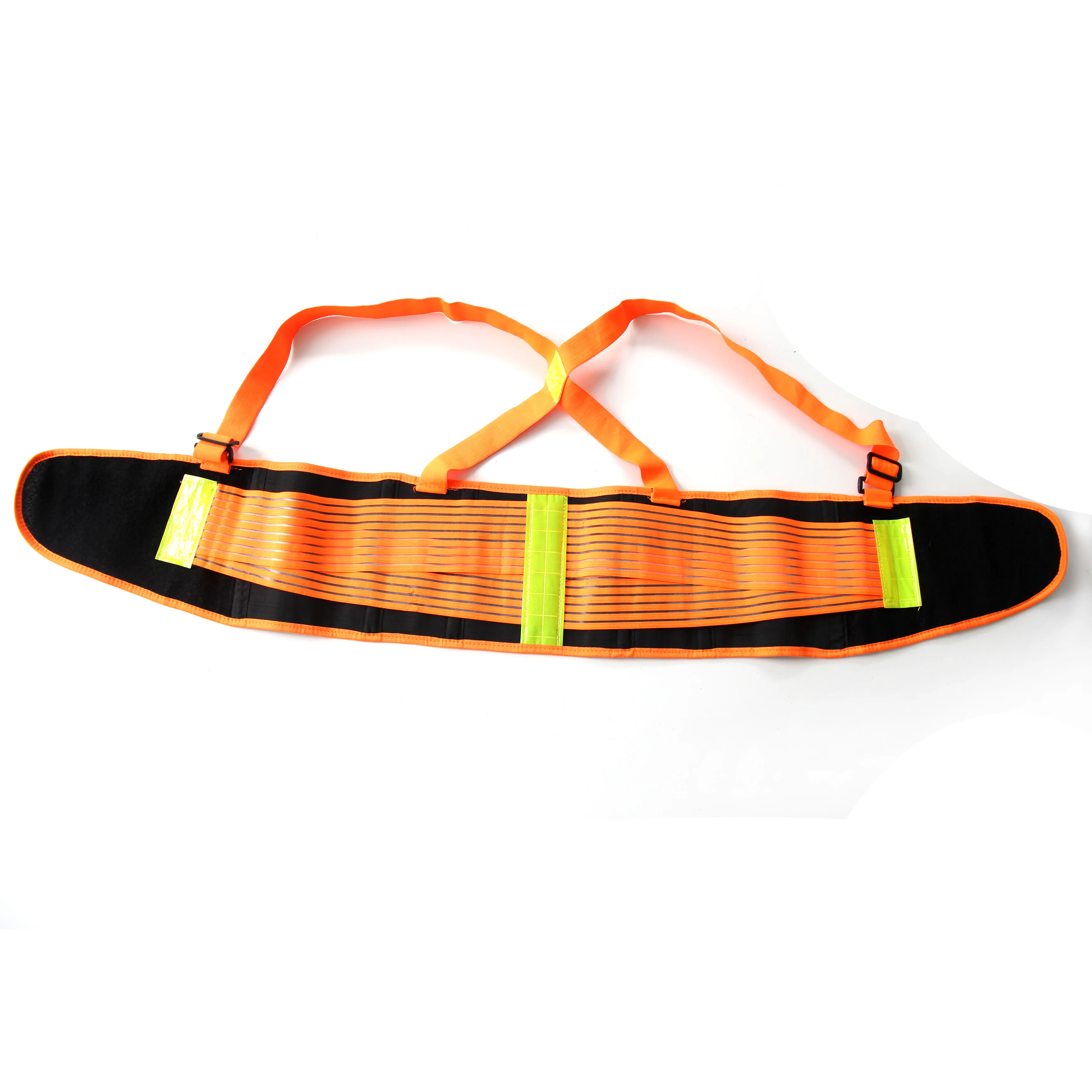 Reflective adjustable waist lumbar back support belt
