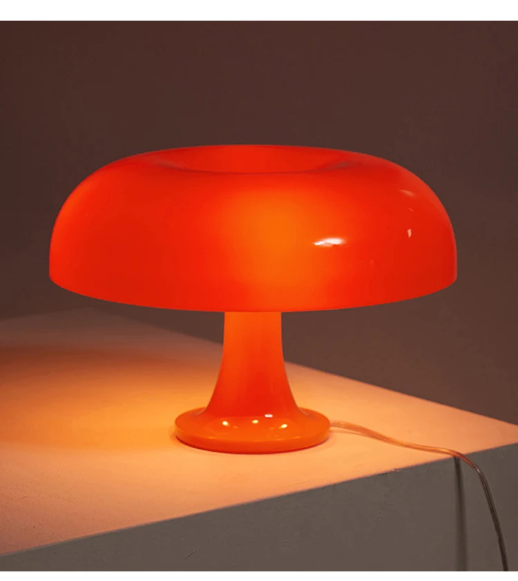 Bedroom Bedside Coffee Shop Living Room Decor Lighting Indoor Decoration Desk Lights Orange Mushroom Led Table Lamp