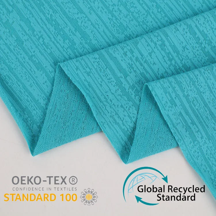 Recycled Dry Fit T- Shirts Sportswear Polyester Spandex Recycled Mesh Telas Fabric Made From Recycled Plastic Bottles