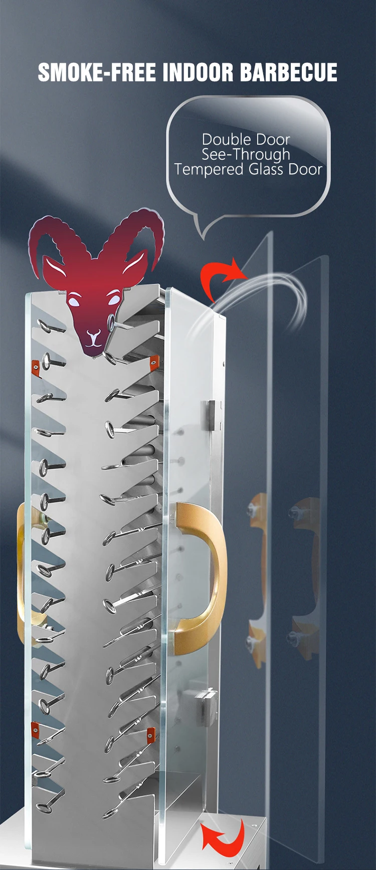 30 Roller Automatic Electric Rotating Shashlik Barbecue Shish Kabob Kebab Maker Shawarma Meat Skewer Yakitori Bbq Grill Machines