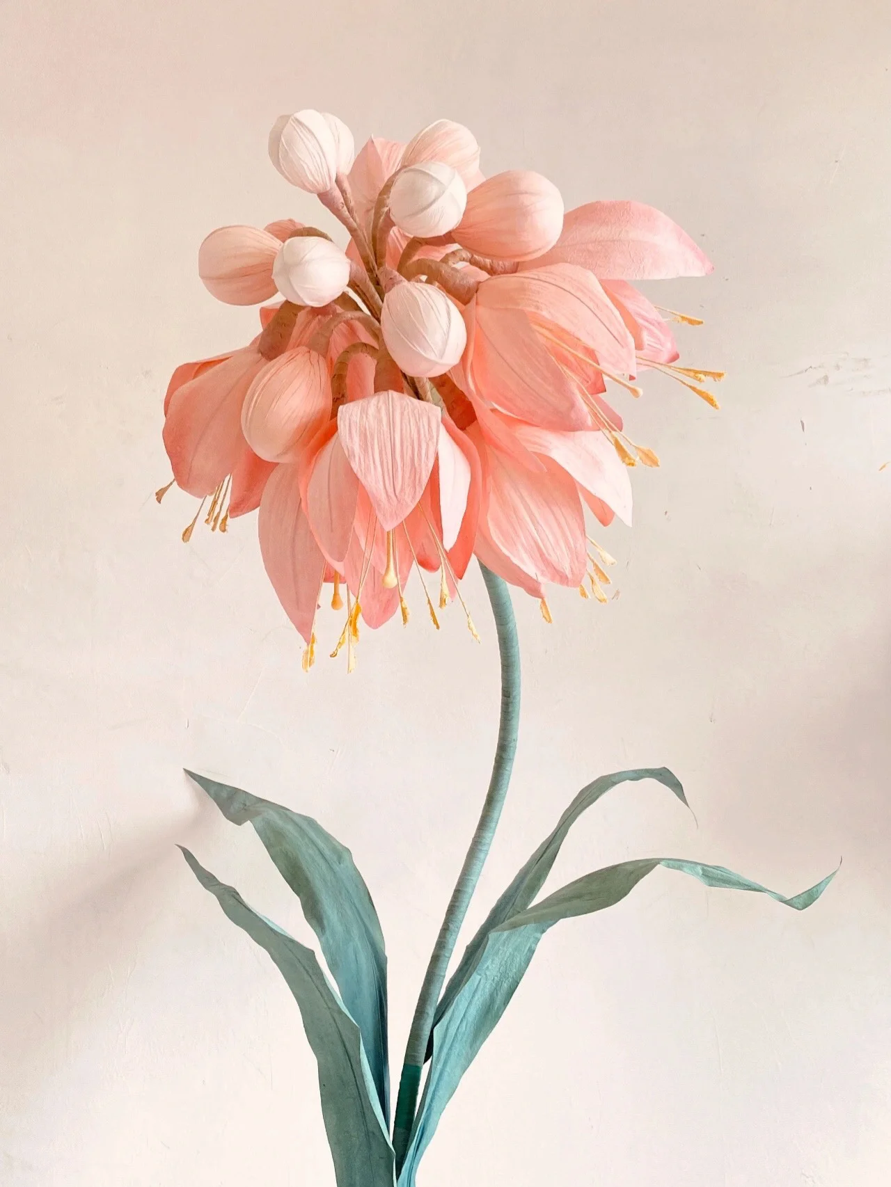 W-169 Wholesale Artificial pink giant paper flowers for Wedding photo booth Backdrop decoration