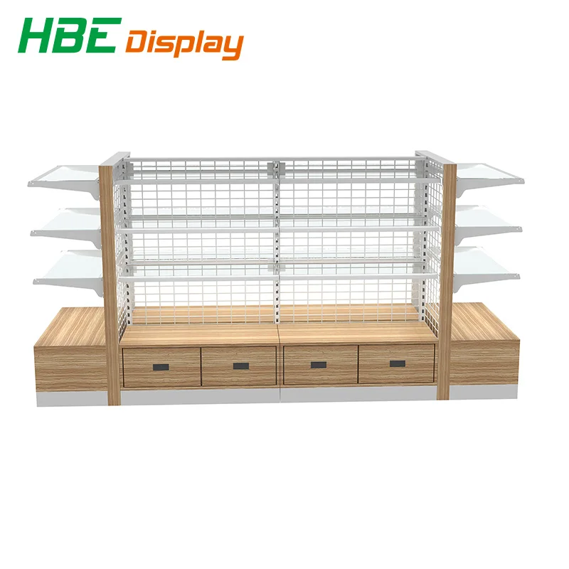 Retail Store Shelves With Supermarket Equipment For Hypermarket