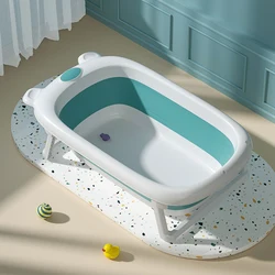 Banera Para Bebe Portable Plastic Folding Foldable Collapsible New Born Kids Baby Bathtub Bath Tub With Thermometer Temperature