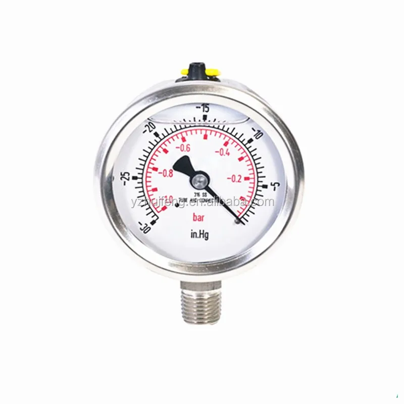 HF вакуумный 30 "-0 инхг/бар глицерин заполненный внутри байонетный манометр все SS CNG Манометр en 837-1