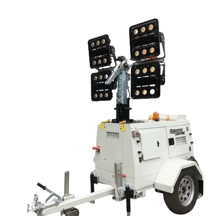 8M Hydraulic Telescopic Mast Mobile LED Light Tower for Mining Industry