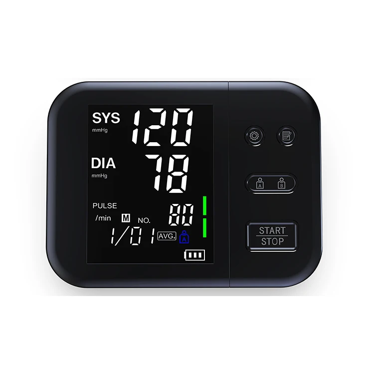 2023 New Model Black Large Screen Size Voice Report bp Machine Digital Blood Pressure Monitor