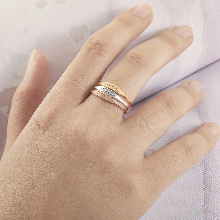 925 silver personalized wedding band white gold 14k custom engraved signet ring