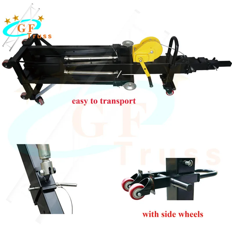 Adjustable 2-6M Load 85KG Heavy Duty Crank Stand Lift Tower with Truss Adapter/Heavy Duty Crank Stand for Lights and Speakers