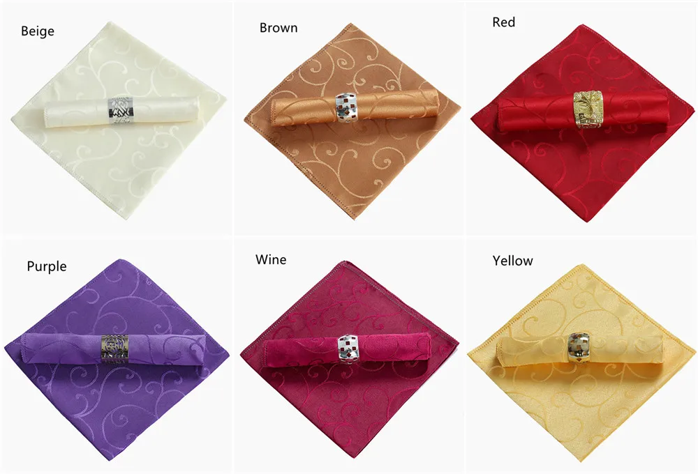 Wholesale embossed cotton napkins reusable crochet 50 x 50 cm dinner table napkins for wedding decoration