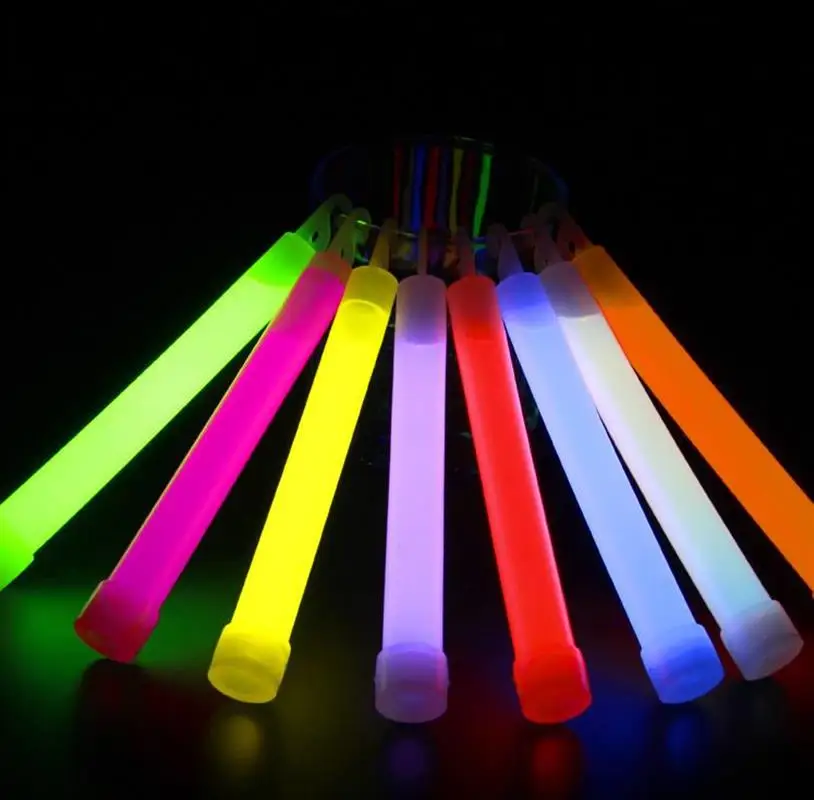 Outdoor Camping Neon Glowstick 6 Inch Glow In The Dark Stick Custom Led Vocal Concert Flash Glowing Sticks For Promotion Gift
