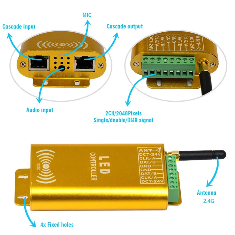  DMX512 музыкальная Светодиодная лента с управлением через приложение нового типа