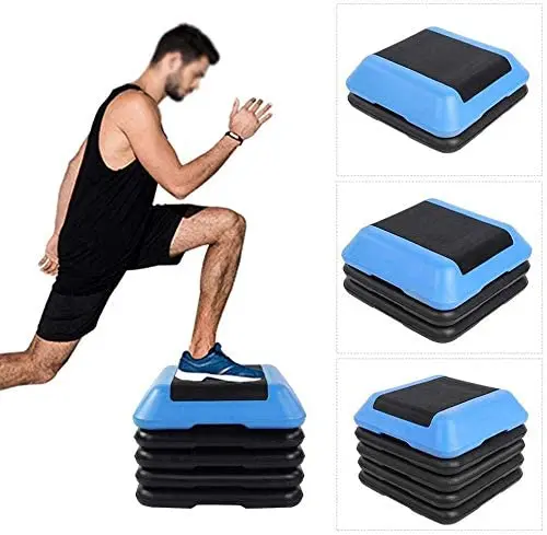 Adjustable High Step Aerobics Platform Bench Home Gym Fitness Training Workout Aerobic Stepper Step Platforms