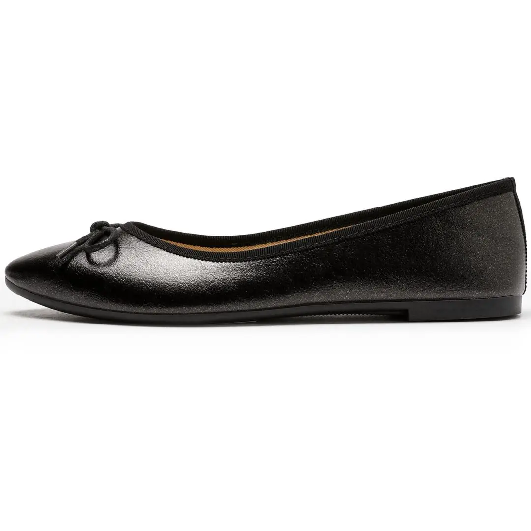 Wholesale  Flat Daily Work Comfortable Flats Shoes Pu Leather Low Top Pointed Casual Flat Shoes For Women