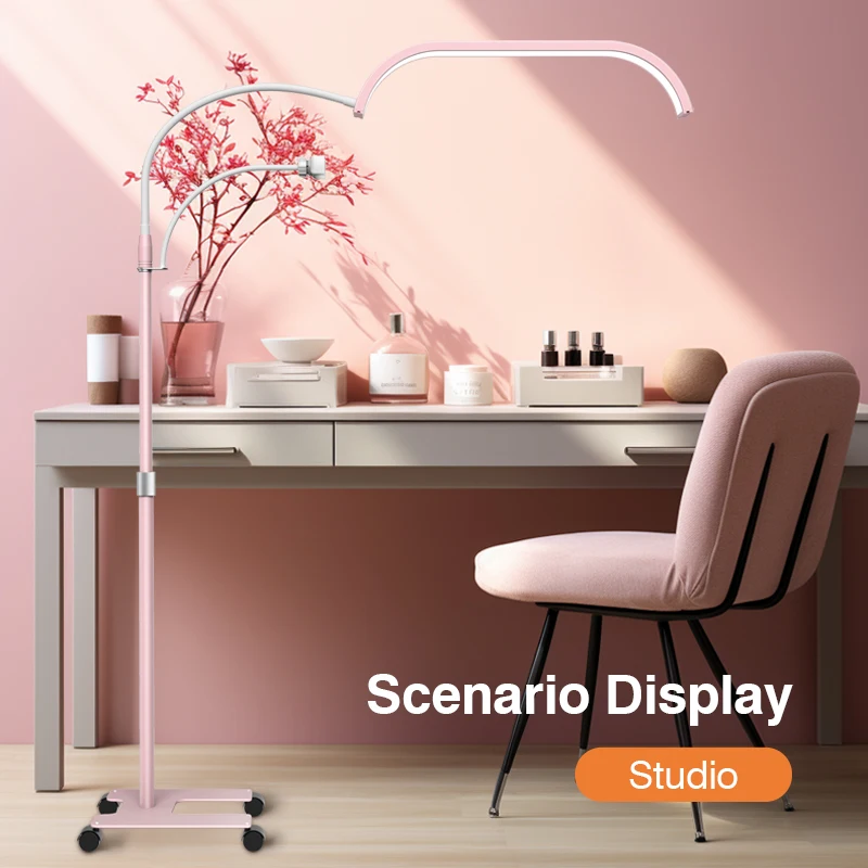 Cosmetic Half Moon Fill Light for Eyelash Extensions Moon Light Lamp for Lashes Led Floor Lamp for Beauty Salon Tattoo